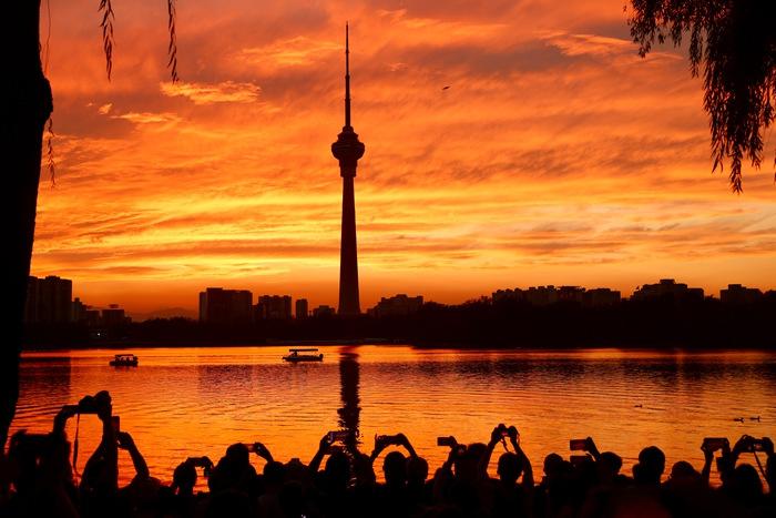 北京再迎绚丽晚霞